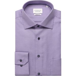 ETERNA Comfort Fit Overhemd paars, Gestructureerd