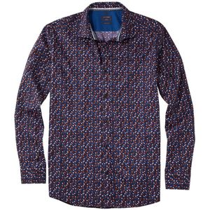 OLYMP Casual Overhemd marine, Bedrukt