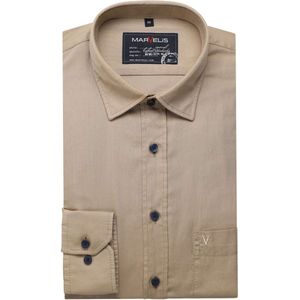 Marvelis Casual Overhemd beige, Effen