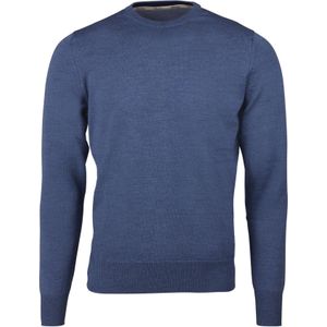 Stenströms Sweatshirt ronde halsblauw, Effen