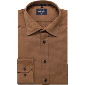 Marvelis Casual Overhemd bruin, Effen