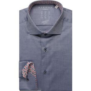 ETERNA Performance Overhemd marine, Gestructureerd