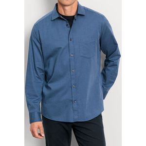 OLYMP Casual Regular Fit Overhemd marine, Effen