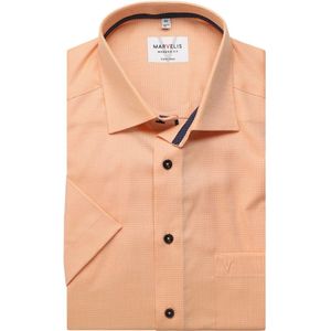 Marvelis Modern Fit Overhemd Korte mouw oranje