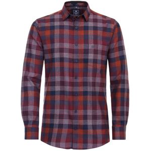 Redmond Casual Flanellen Overhemd rood, Geruit