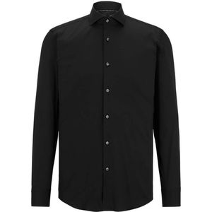 BOSS Slim Fit Overhemd zwart, Effen