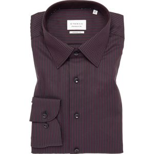 ETERNA Overhemd donkerrood, Gestreept