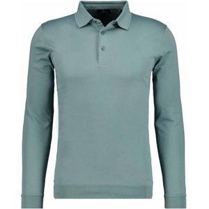 RAGMAN Poloshirt lange mouw salie, Effen