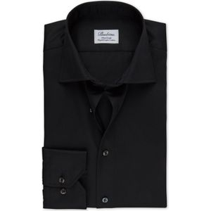 Stenströms Overhemd zwart, Effen