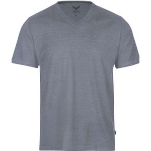 TRIGEMA Comfort Fit T-Shirt V-hals steengrijs, Melange