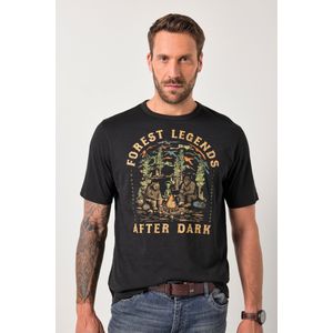 JP1880 T-Shirt ronde hals zwart, Bedrukt