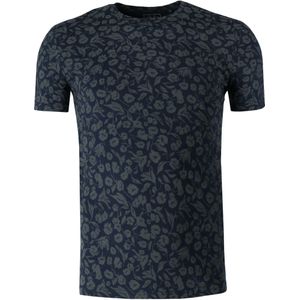 Marvelis Casual T-Shirt ronde hals marine, Motief