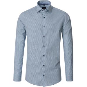 Venti Overhemd blauw, Bedrukt