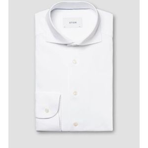 ETON Jersey shirt wit, Effen