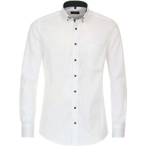 Redmond Modern Fit Overhemd wit, Faux-uni