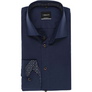 Venti Modern Fit Overhemd blauw, Faux-uni