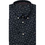 Tommy Hilfiger - COTTON LINEN PAISLEY RF SS SHIRT - Overhemd - Night sky - Korte Mouwen