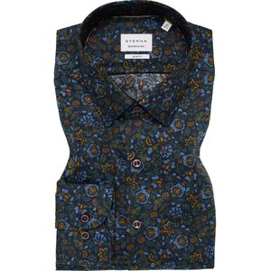 Eterna - Overhemd - Navy - Slim fit - NON IRON (strijkvrij)