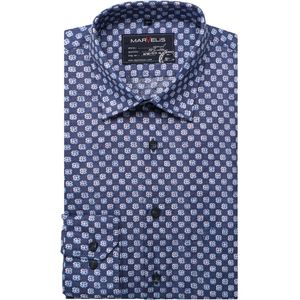 Marvelis Casual Overhemd marine, Bedrukt