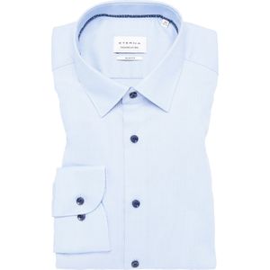 ETERNA Overhemd middenblauw, Gestructureerd