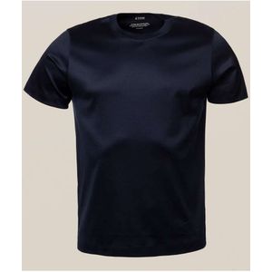 ETON Slim Fit T-Shirt ronde hals Marine, Effen