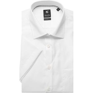 Pure Modern Fit Overhemd Korte mouw wit