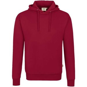 HAKRO Organic Hooded Sweatshirt wijnrood, Effen