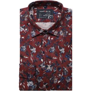 Marvelis Casual Flanellen Overhemd bordeaux, Motief
