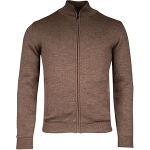 Thomas Maine Cardigan bruin, Effen