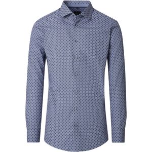 Venti Overhemd blauw, Bedrukt