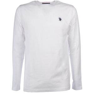 U.S. Polo Assn. T-Shirt ronde hals wit, Effen