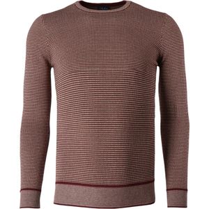 Marvelis Casual Trui ronde hals bordeaux, Motief