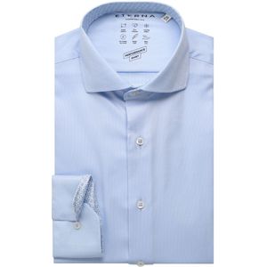 ETERNA Performance Overhemd middenblauw, Gestructureerd