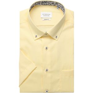 ETERNA Modern Fit Overhemd Korte mouw geel