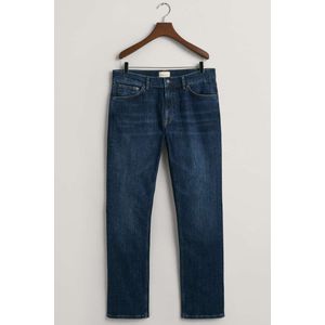 GANT Regular Fit Jeans donkerblauw, Effen