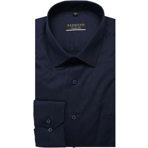 Redmond Regular Fit Overhemd blauw, Effen