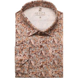 Desoto Jersey shirt beige-bruin, Motief