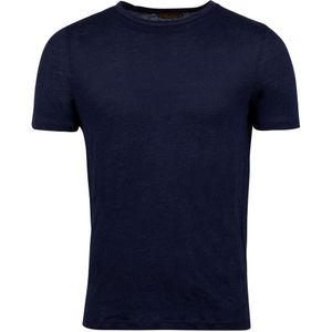 Stenströms Slimline T-Shirt ronde hals Marine, Effen