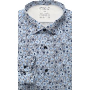 Marvelis Performance Overhemd lichtblauw, Motief