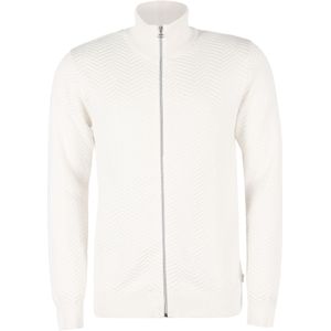 Kronstadt Carlo Zip Sweatjacket wit, Effen