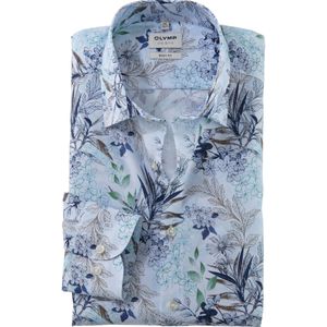 OLYMP Level Five Overhemd blauw, Bedrukt
