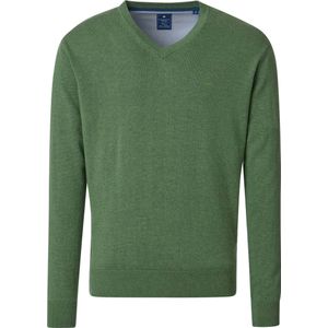 Redmond Casual Trui V-hals groen, Effen