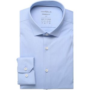 Marvelis Performance Overhemd blauw, Effen