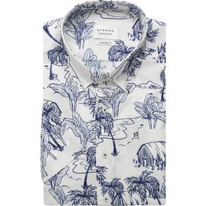 Eterna - Overhemd - Blauw - Comfort fit - Korte Mouwen - EASY IRON