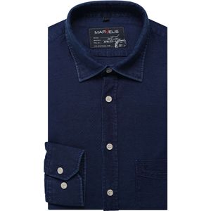 Marvelis Casual Overhemd marine, Faux-uni
