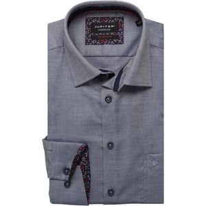 Jupiter Overhemd donkerblauw, Effen