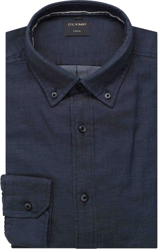 OLYMP - Overhemd - Marine - Lange Mouwen - Regular Fit