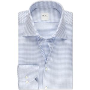Stenströms Overhemd lichtblauw, Ruit
