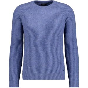 RAGMAN Gebreide trui ronde halsblauw, Effen