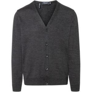 MAERZ - Classic Fit - Cardigan - Antraciet - 100% Merino Superwash